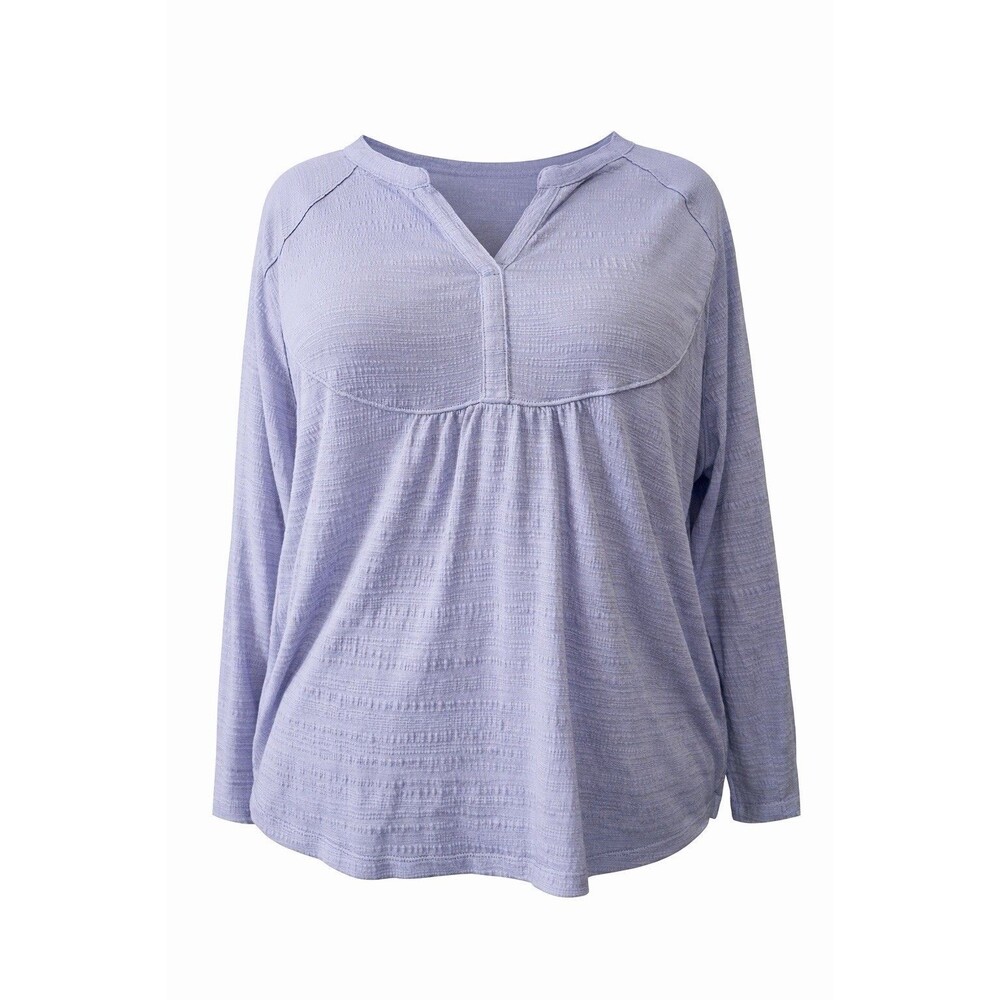 Sonoma 0X Light‎ Purple Textured Blouse Long Sleeve Plus